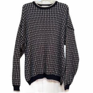 Vintage Perry Ellis Geometric Crewneck Sweater – XL